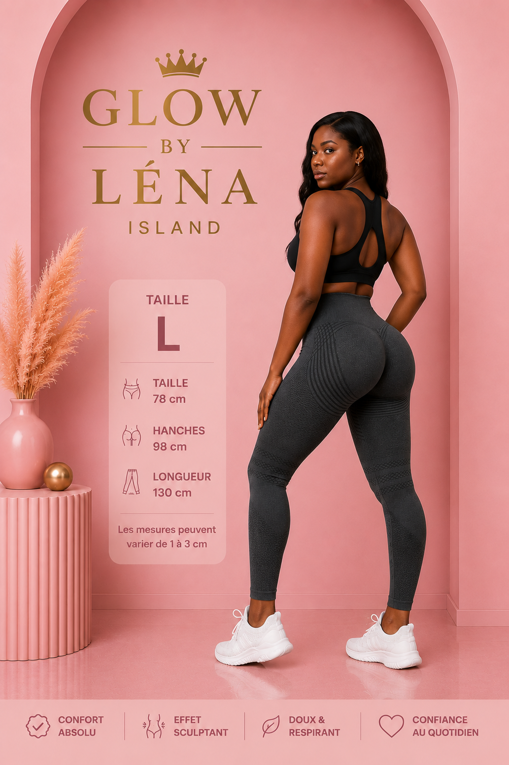 💜 Pantalon de Sport Sculptant Taille Haute