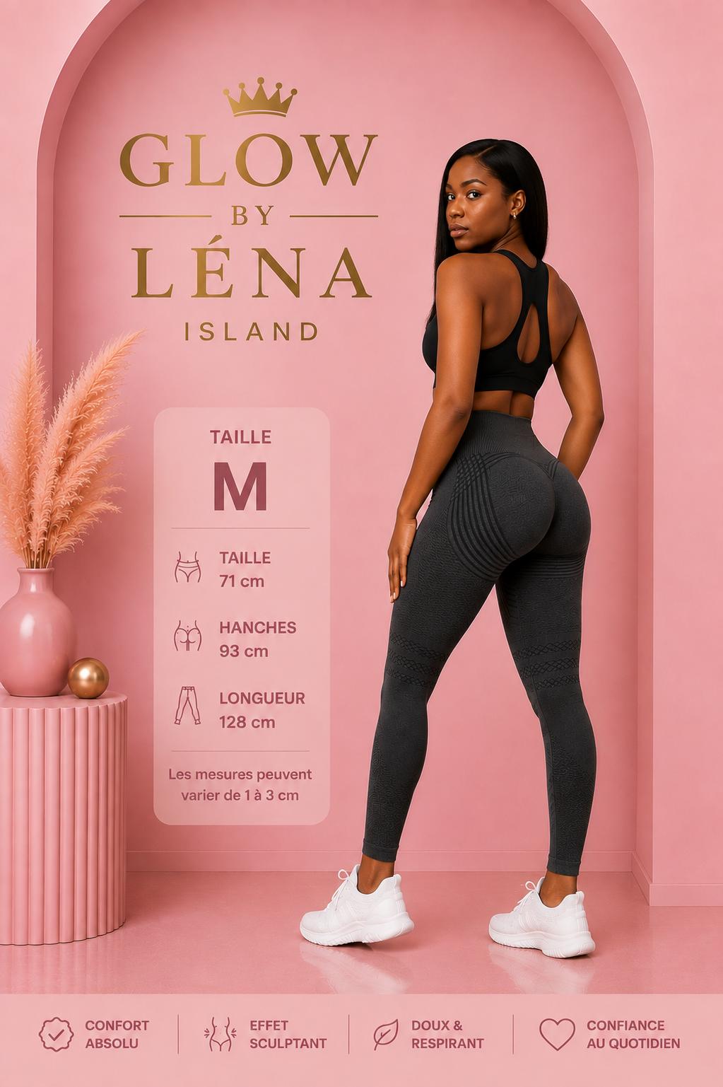 💜 Pantalon de Sport Sculptant Taille Haute