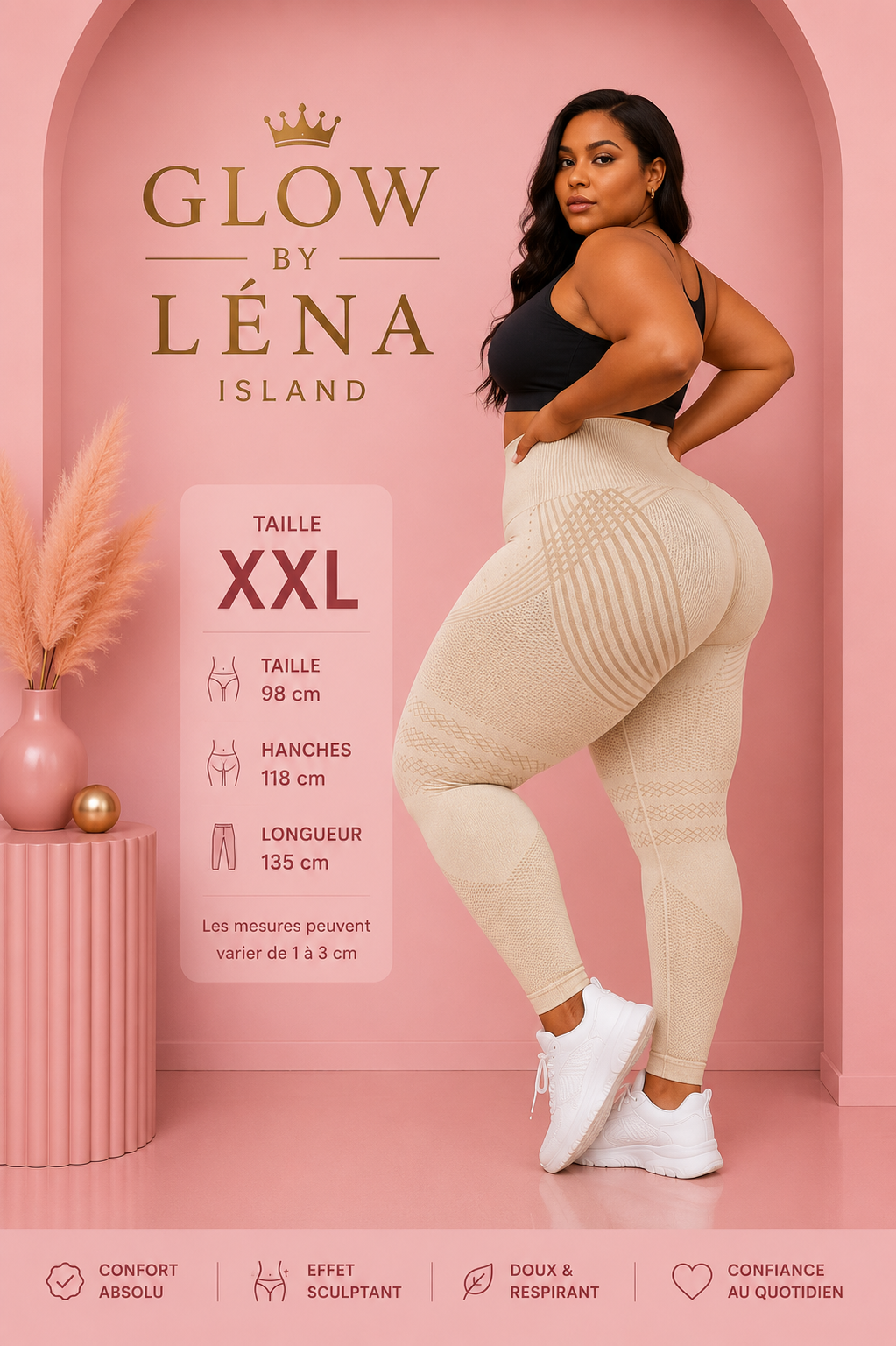 💜 Pantalon de Sport Sculptant Taille Haute