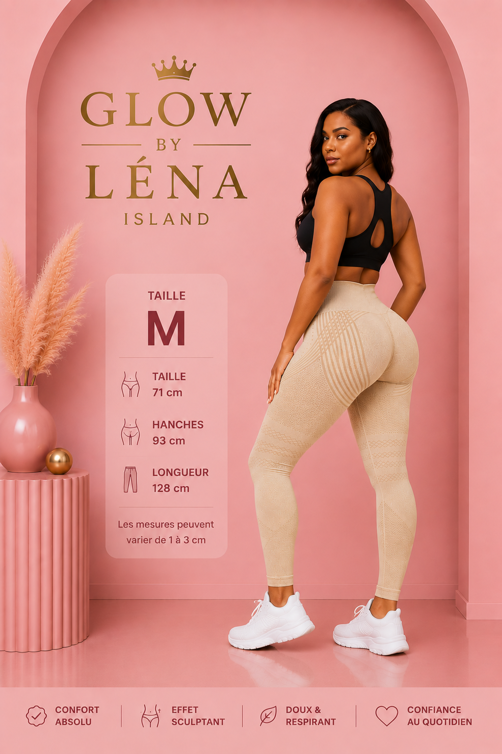 💜 Pantalon de Sport Sculptant Taille Haute