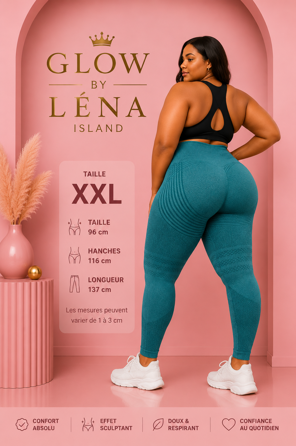 💜 Pantalon de Sport Sculptant Taille Haute