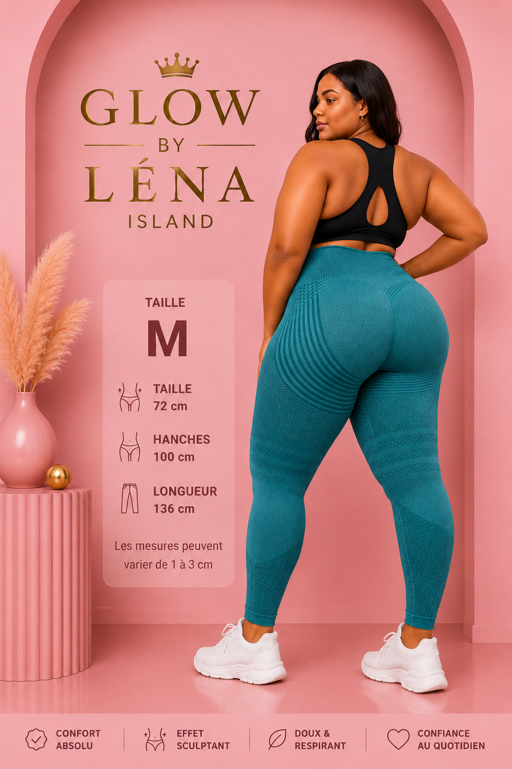 💜 Pantalon de Sport Sculptant Taille Haute