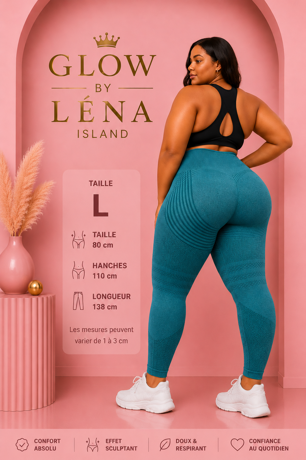 💜 Pantalon de Sport Sculptant Taille Haute