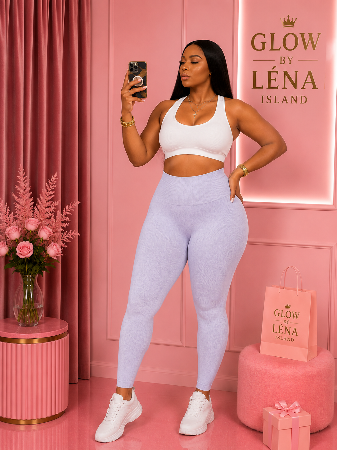 💜 Pantalon de Sport Sculptant Taille Haute
