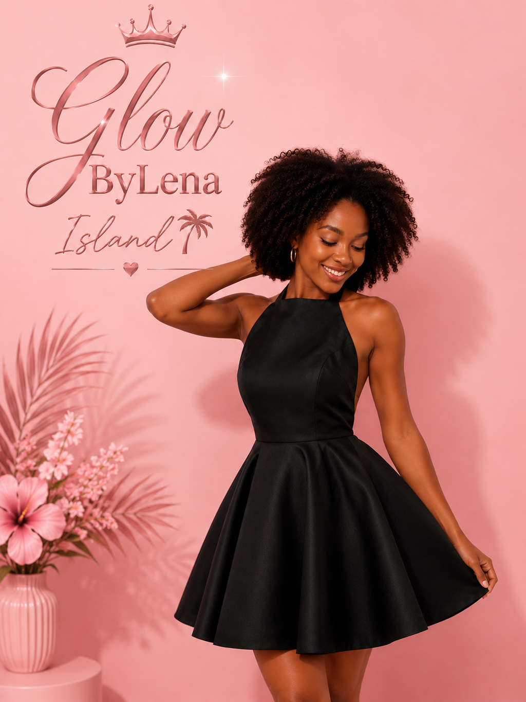 🖤✨ Robe Courte Satinée Noire dos nu – Élégance & Glamour ✨🦋