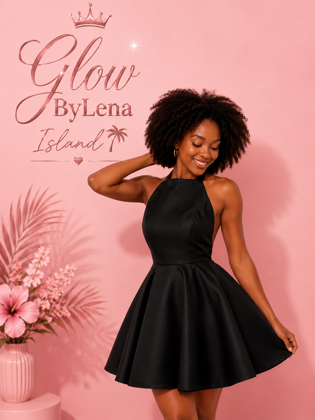 🖤✨ Robe Courte Satinée Noire dos nu – Élégance & Glamour ✨🦋