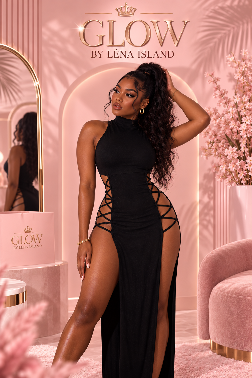 🖤🤍 Robe Glamour Noir & Blanc ✨ Sublimez Vos Courbes 💎🔥