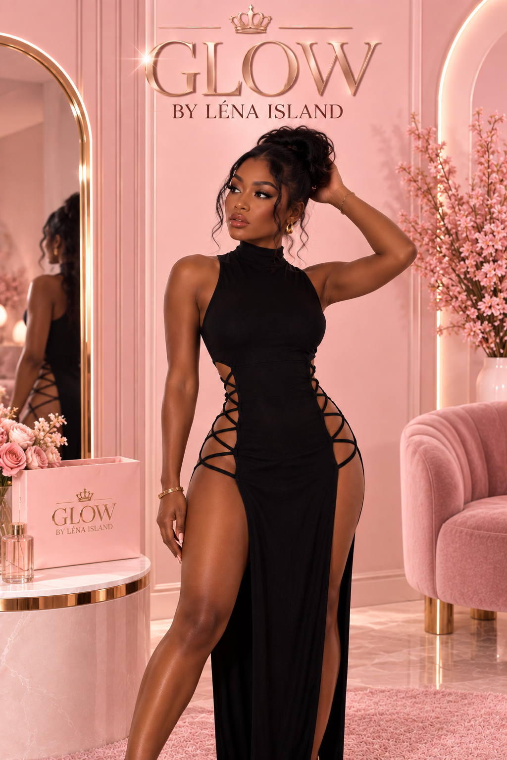 🖤🤍 Robe Glamour Noir & Blanc ✨ Sublimez Vos Courbes 💎🔥