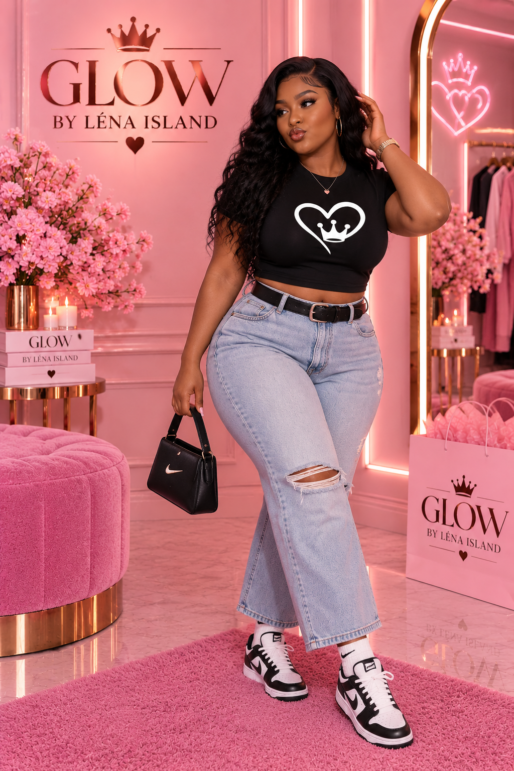 💕 Crop Top Love Crown 👑✨