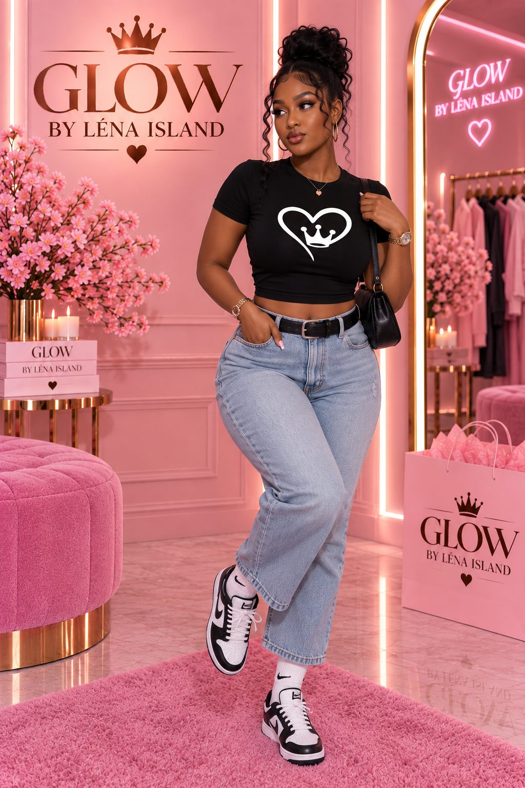 💕 Crop Top Love Crown 👑✨