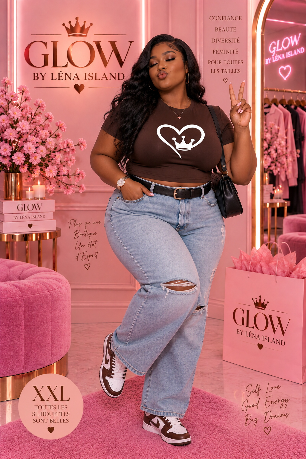 💕 Crop Top Love Crown 👑✨