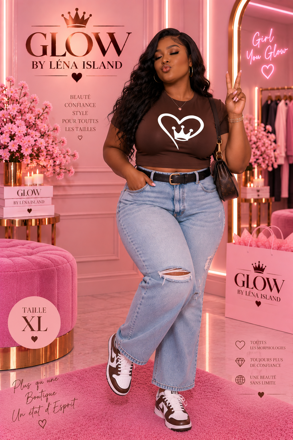 💕 Crop Top Love Crown 👑✨