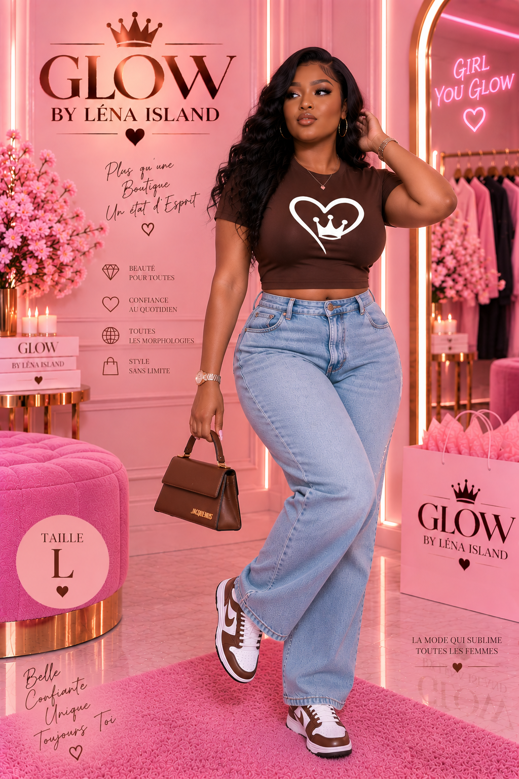 💕 Crop Top Love Crown 👑✨