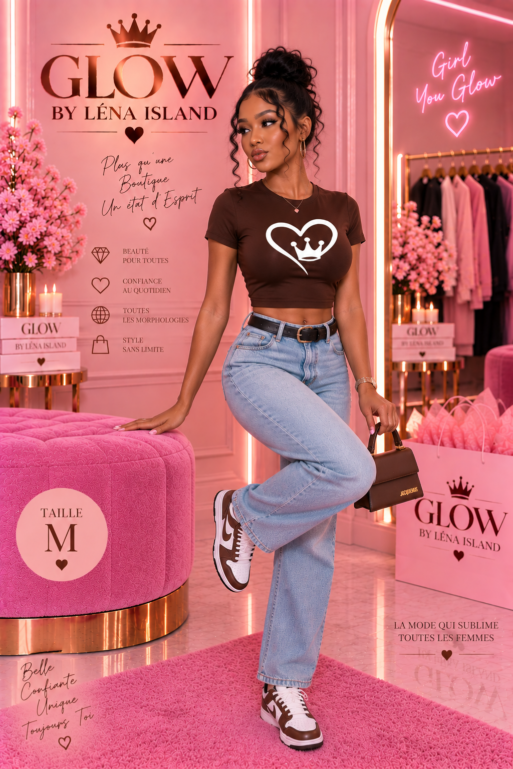 💕 Crop Top Love Crown 👑✨