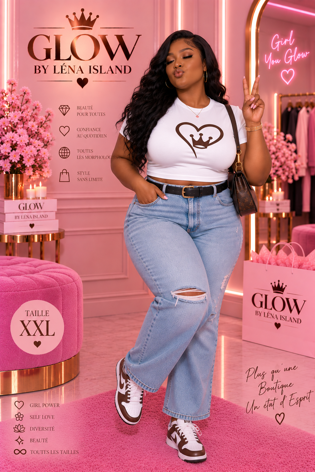 💕 Crop Top Love Crown 👑✨