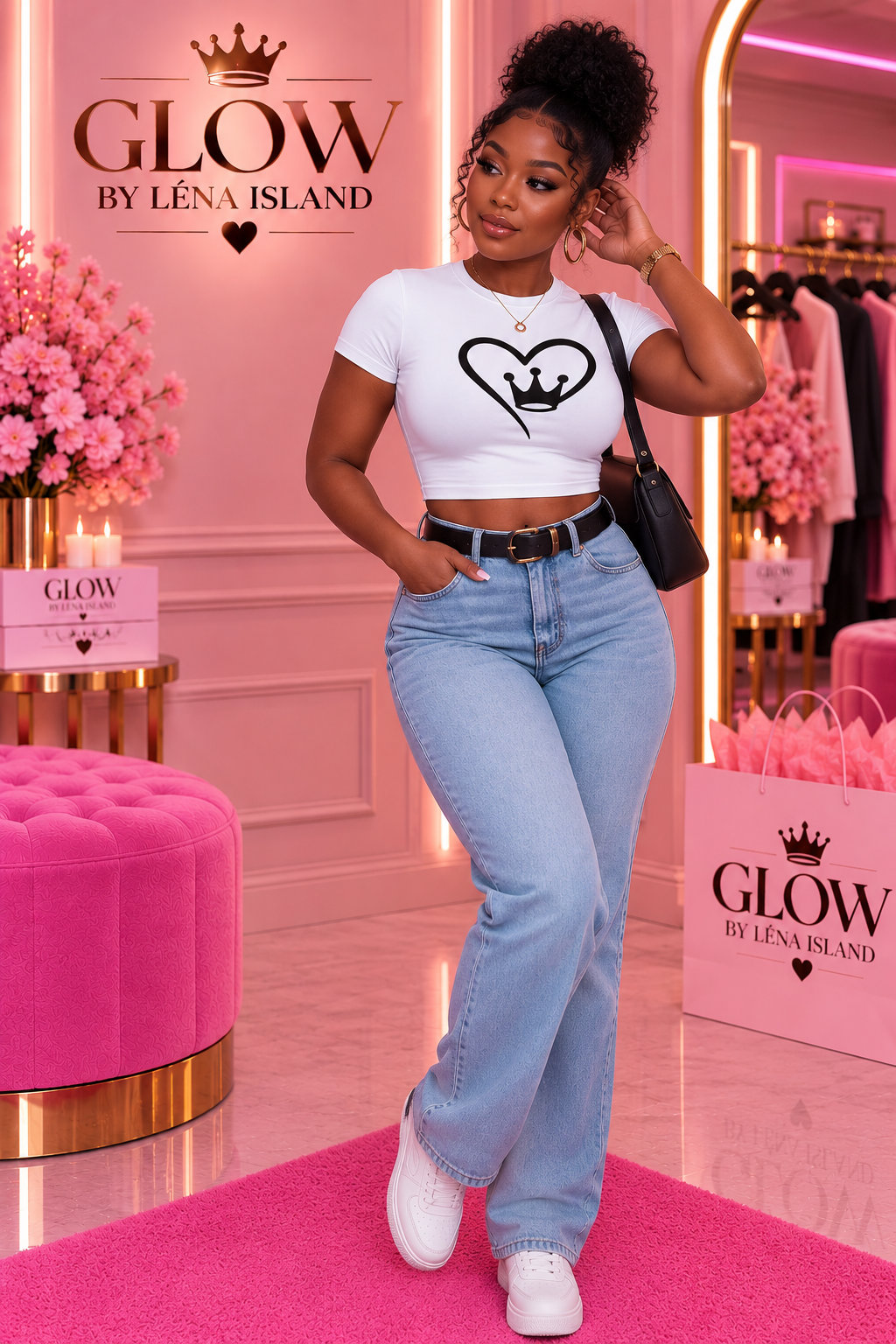 💕 Crop Top Love Crown 👑✨
