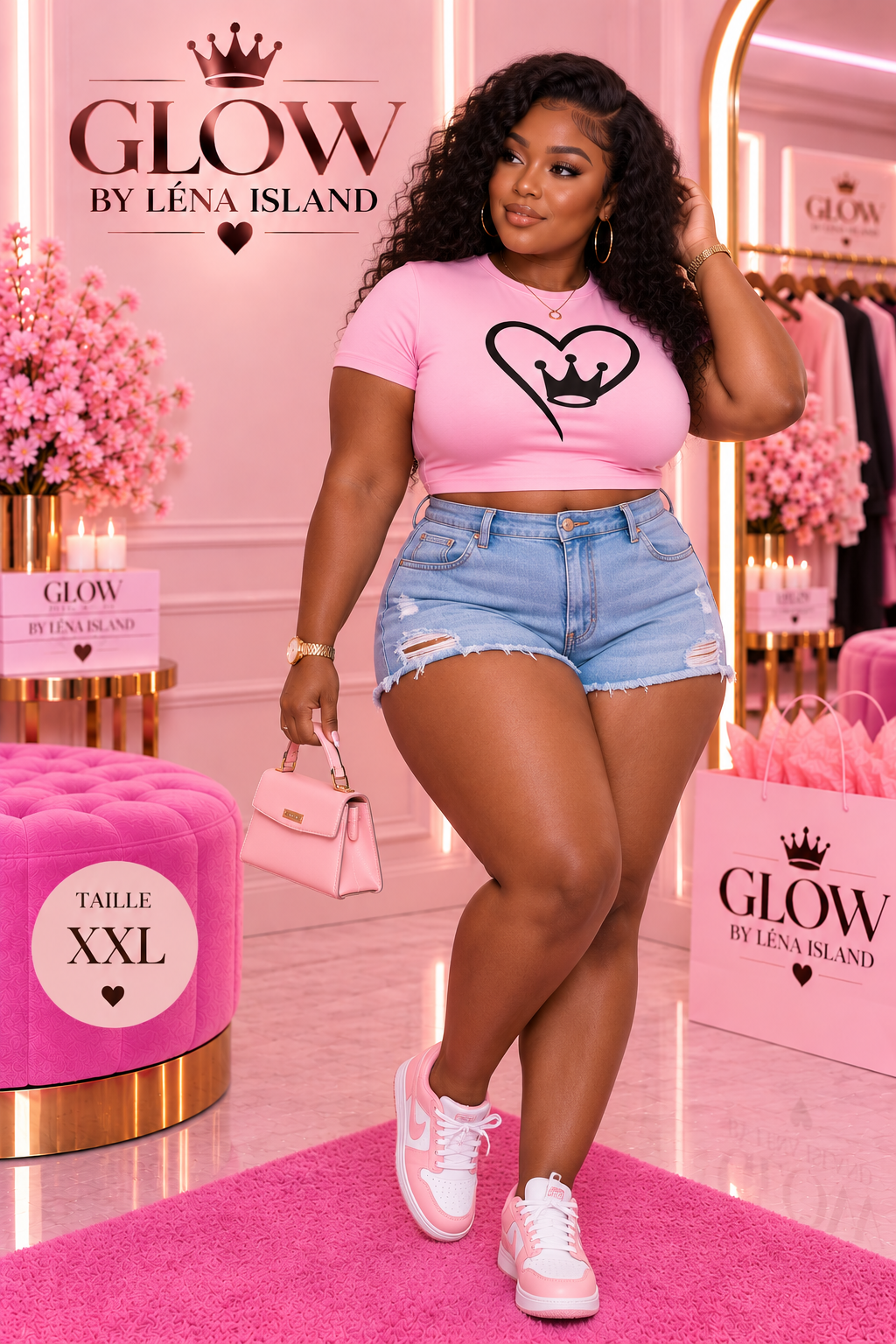 💕 Crop Top Love Crown 👑✨