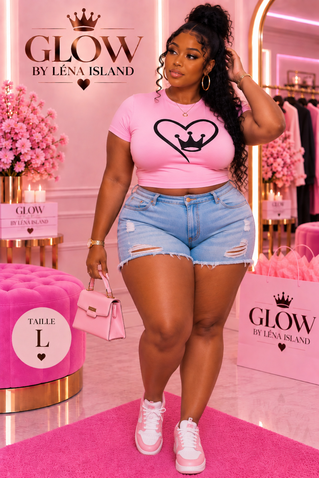 💕 Crop Top Love Crown 👑✨