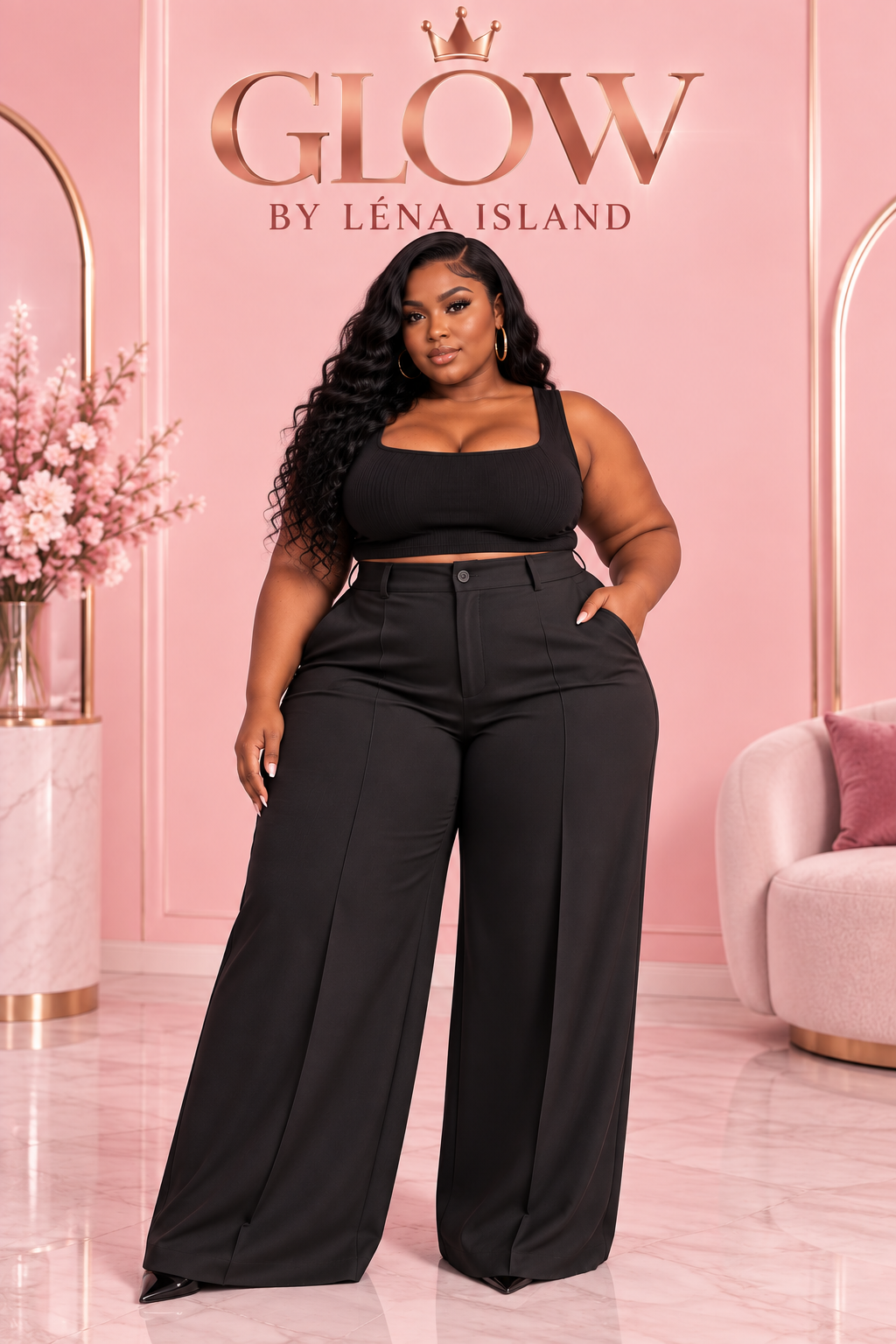 Pantalon Tailleur Femme Taille Haute – Coupe Droite & Élégante 🤎✨