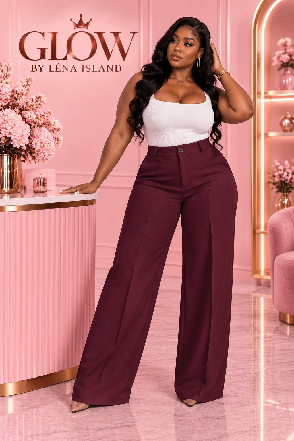Pantalon Tailleur Femme Taille Haute – Coupe Droite & Élégante 🤎✨