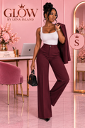 Pantalon Tailleur Femme Taille Haute – Coupe Droite & Élégante 🤎✨
