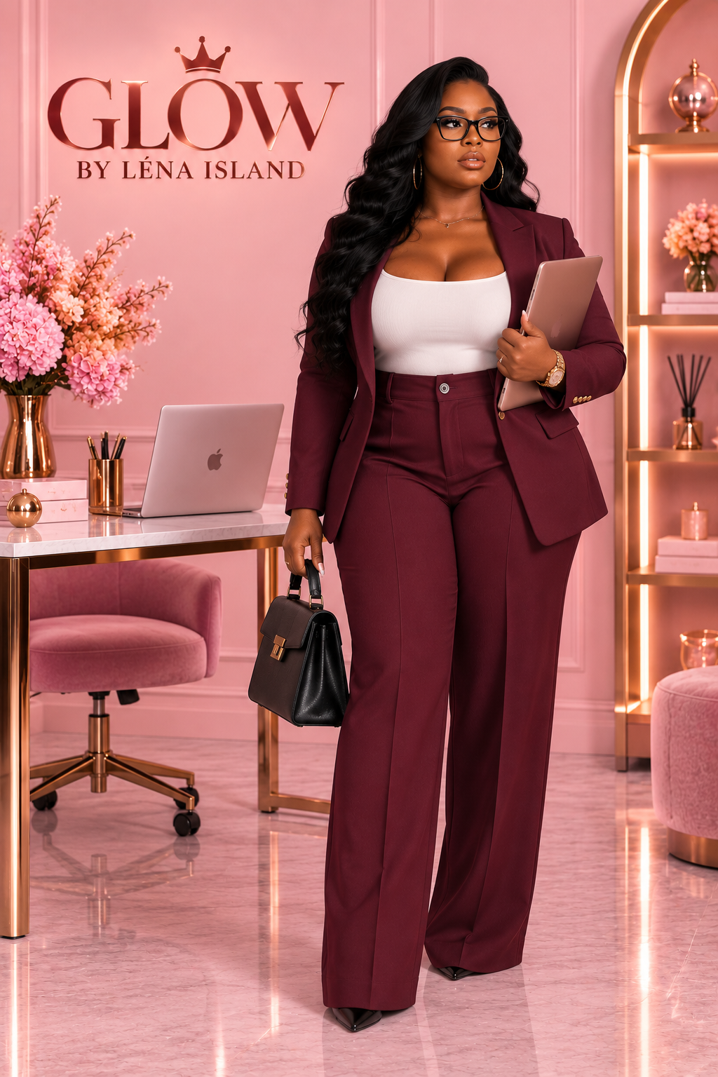 Pantalon Tailleur Femme Taille Haute – Coupe Droite & Élégante 🤎✨