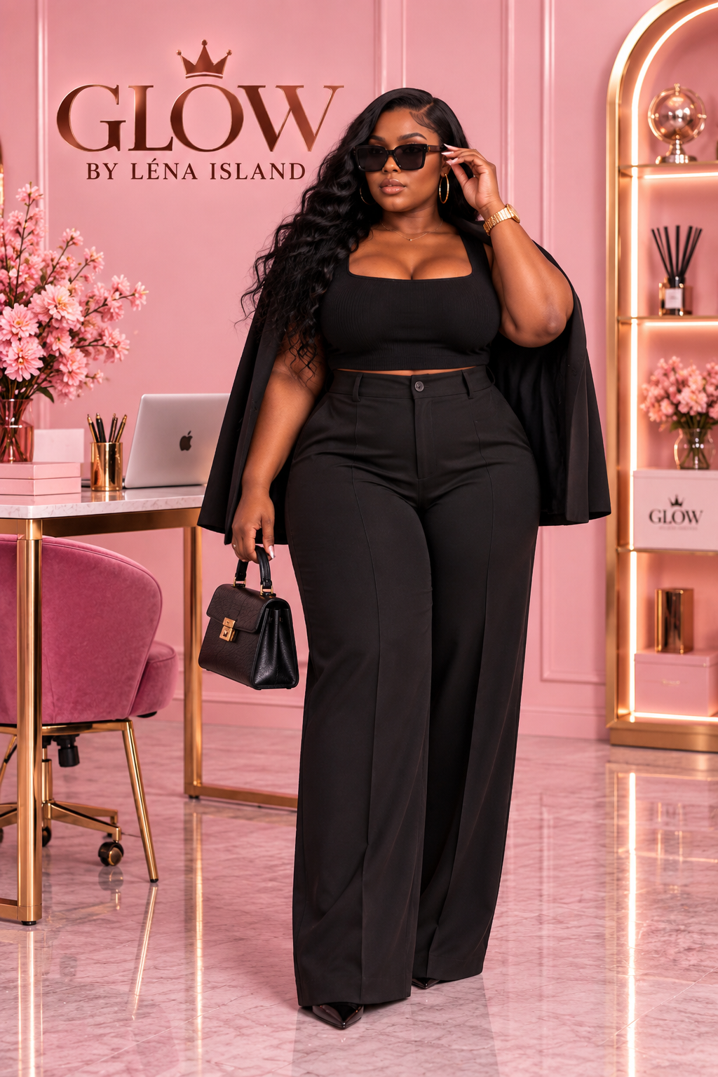 Pantalon Tailleur Femme Taille Haute – Coupe Droite & Élégante 🤎✨