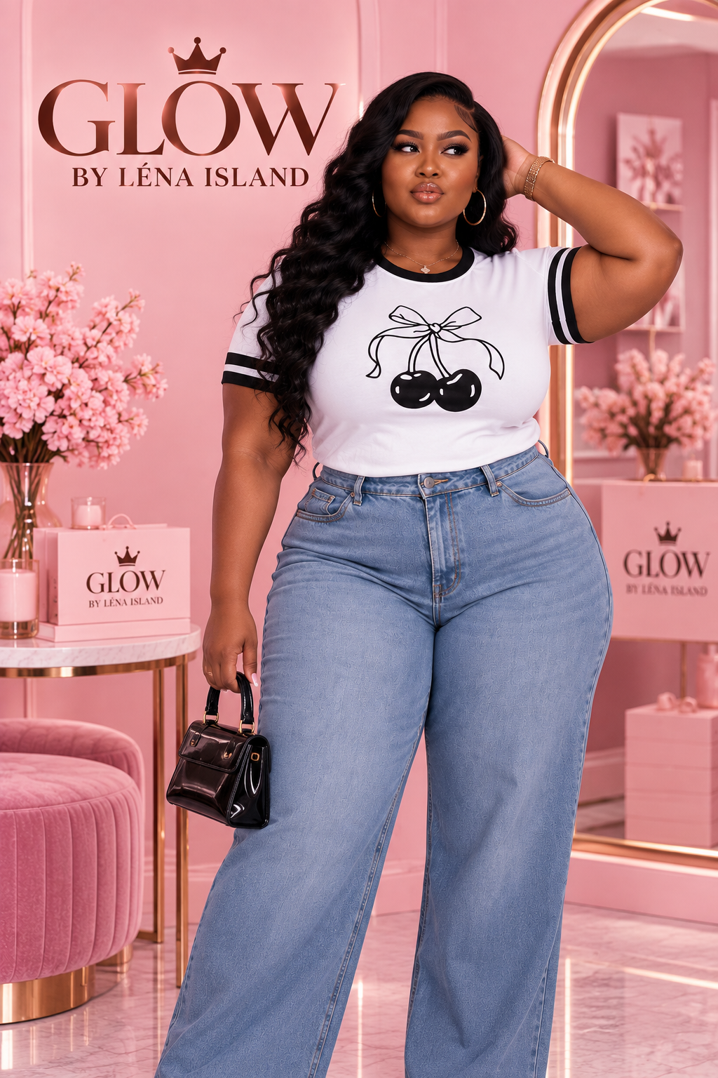 🍒 T-Shirt Cherry Y2K – Glow By Léna Island 🍒