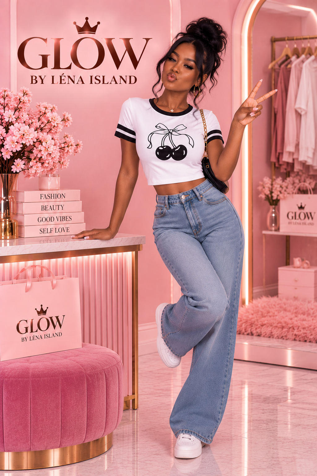 🍒 T-Shirt Cherry Y2K – Glow By Léna Island 🍒