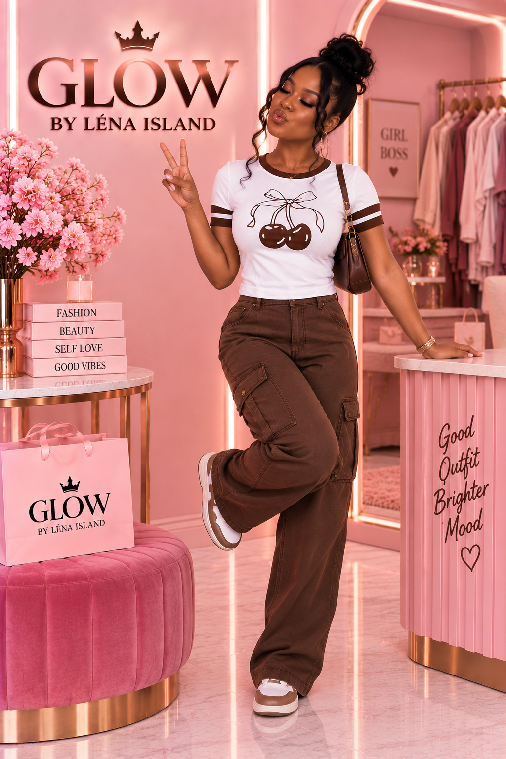 🍒 T-Shirt Cherry Y2K – Glow By Léna Island 🍒