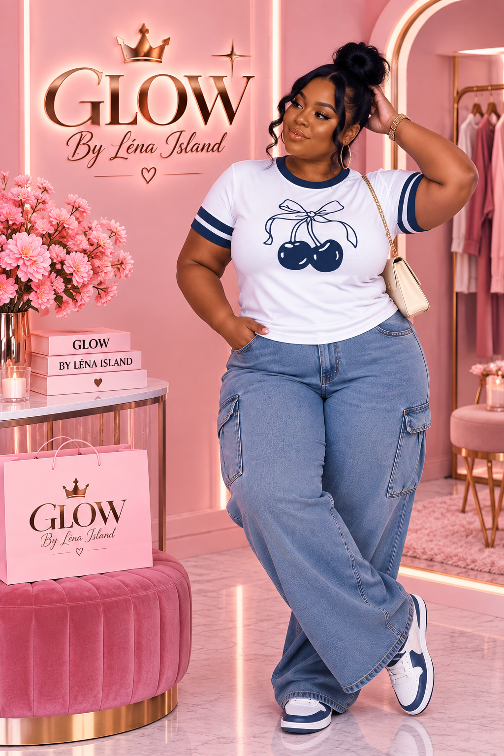 🍒 T-Shirt Cherry Y2K – Glow By Léna Island 🍒