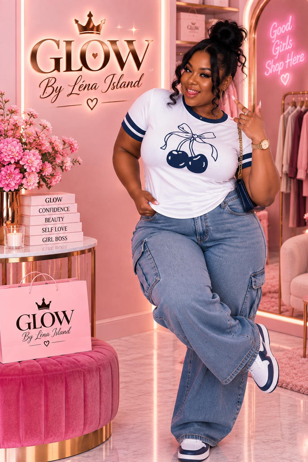 🍒 T-Shirt Cherry Y2K – Glow By Léna Island 🍒