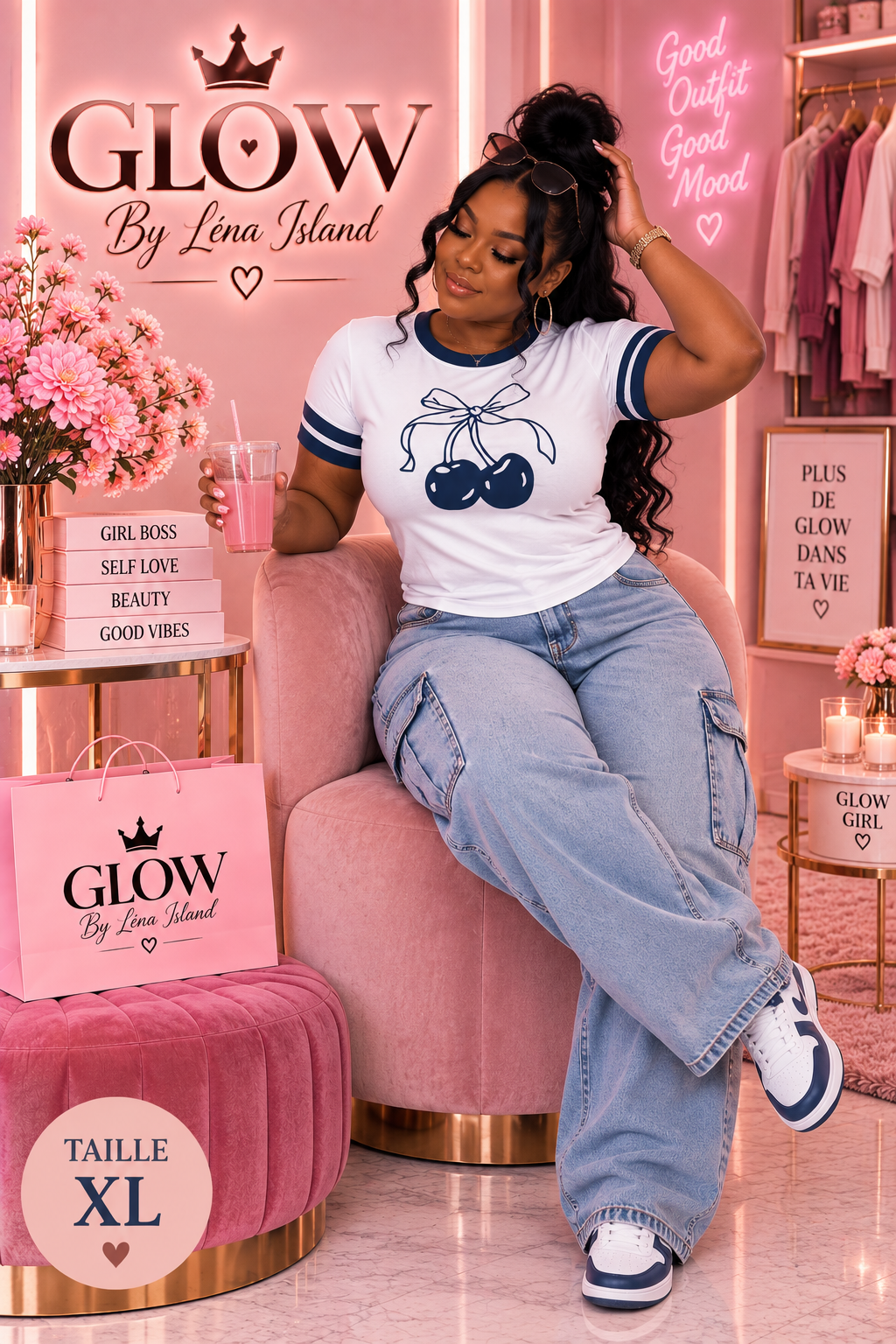 🍒 T-Shirt Cherry Y2K – Glow By Léna Island 🍒