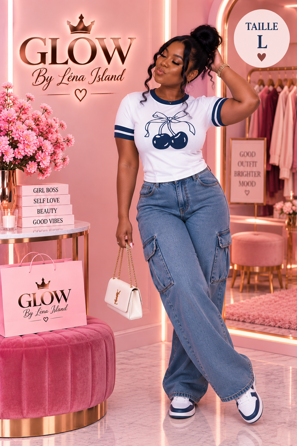 🍒 T-Shirt Cherry Y2K – Glow By Léna Island 🍒