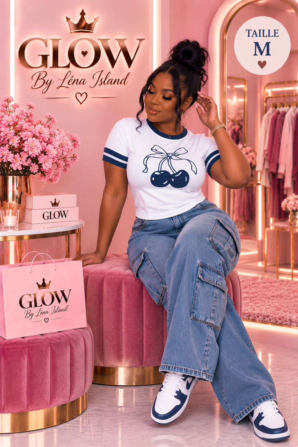 🍒 T-Shirt Cherry Y2K – Glow By Léna Island 🍒