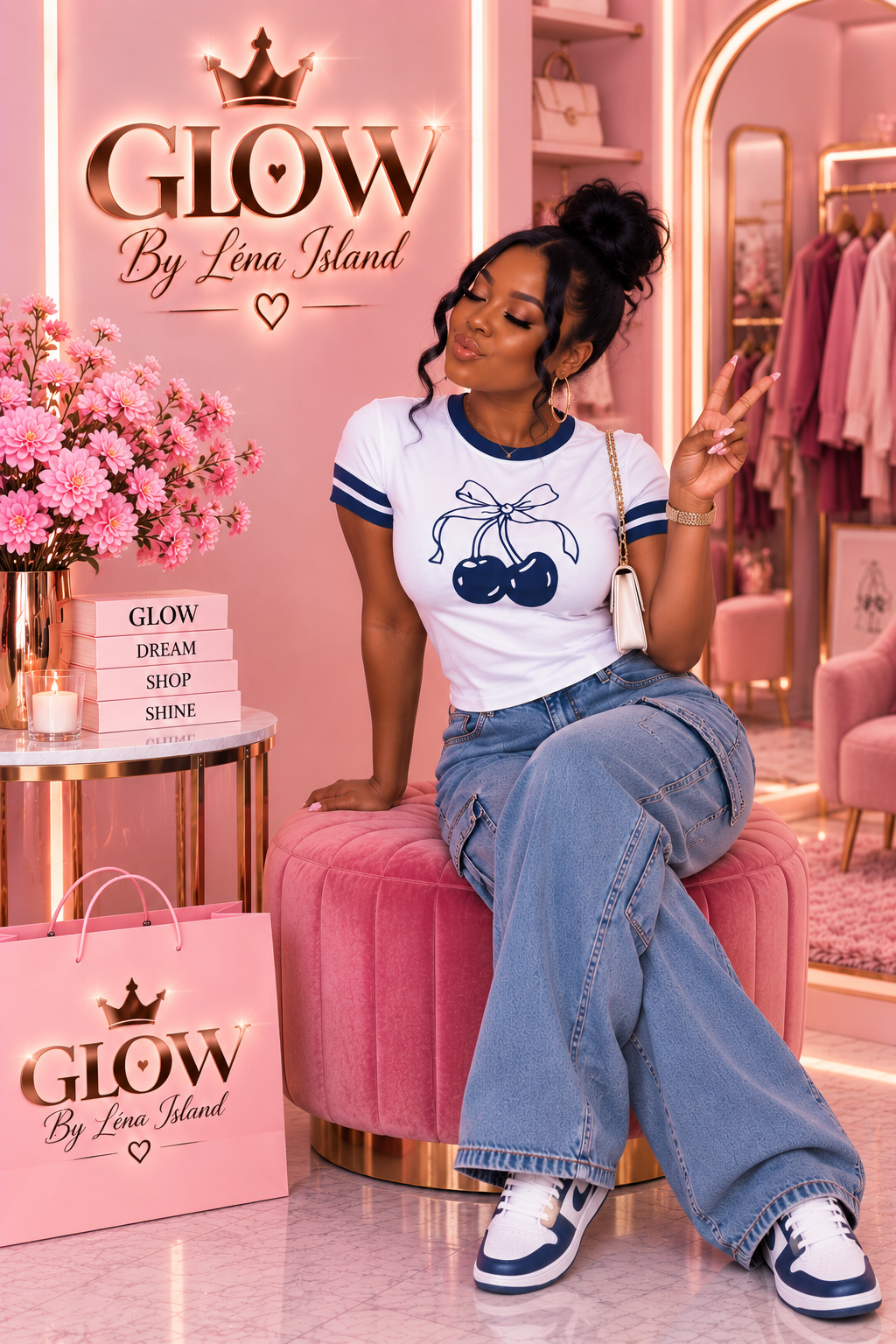 🍒 T-Shirt Cherry Y2K – Glow By Léna Island 🍒