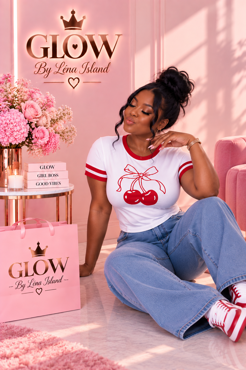 🍒 T-Shirt Cherry Y2K – Glow By Léna Island 🍒