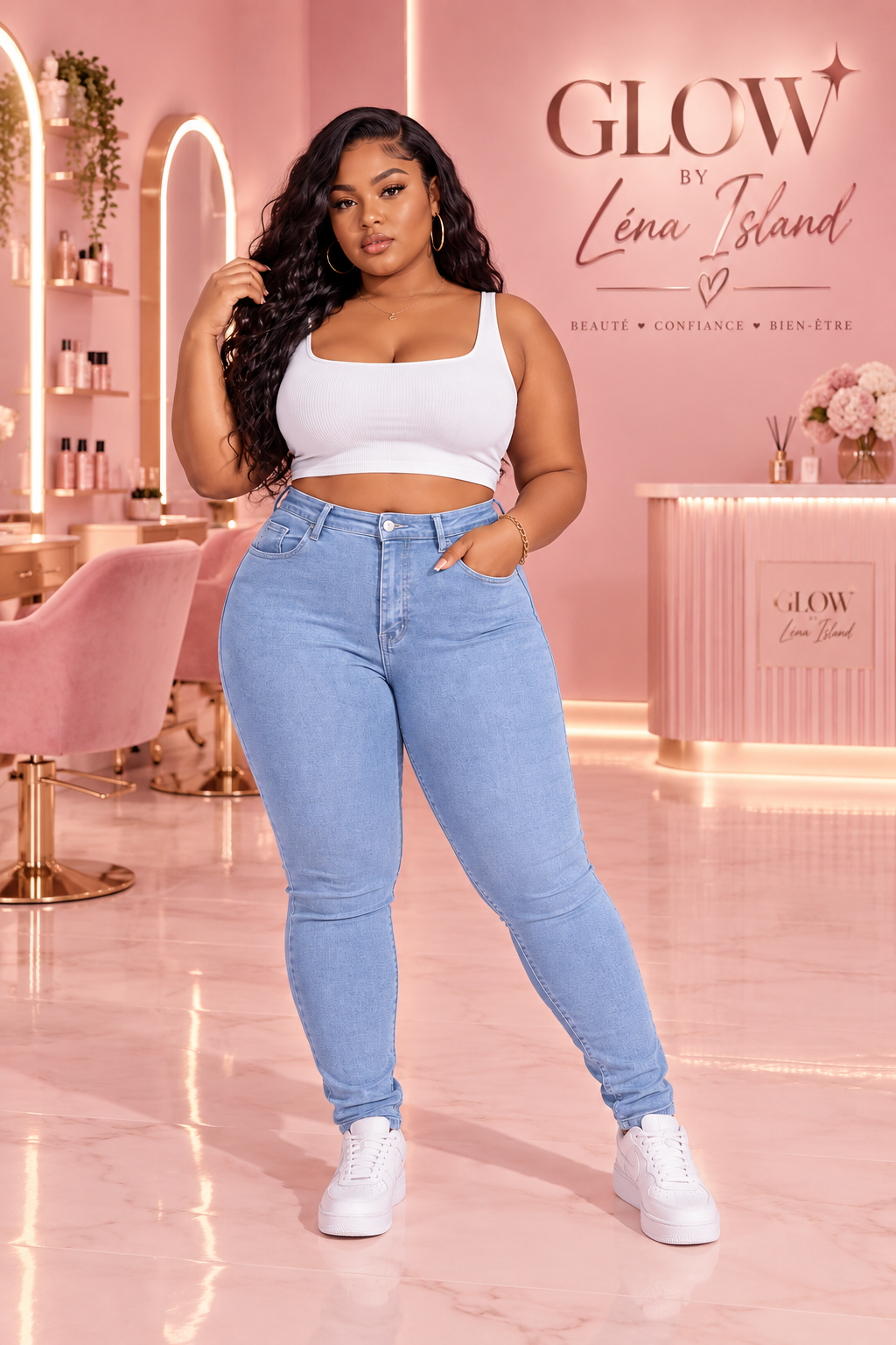 👖 Jean Sculptant Taille Haute « Curve » ✨