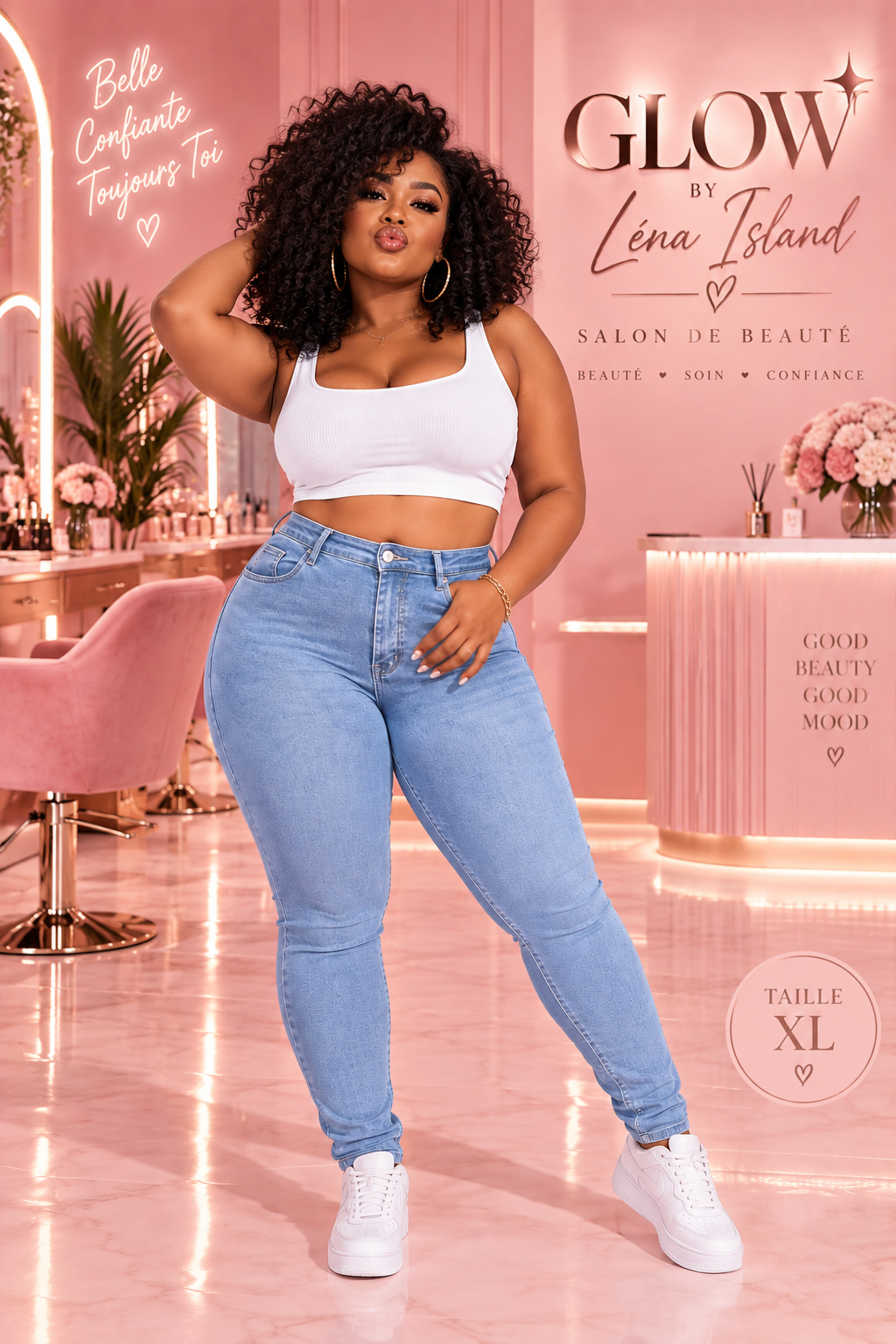 👖 Jean Sculptant Taille Haute « Curve » ✨