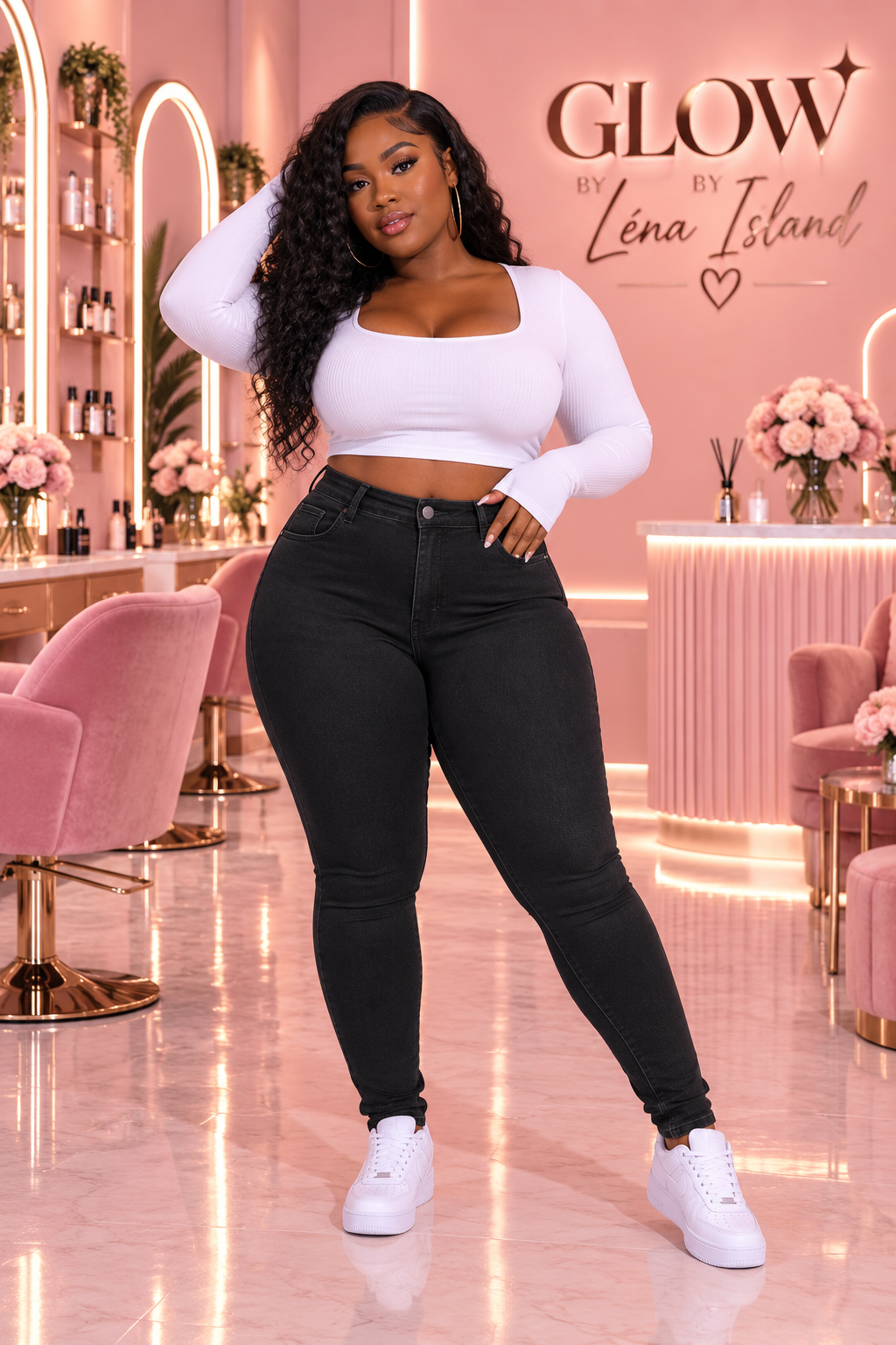 👖 Jean Sculptant Taille Haute « Curve » ✨
