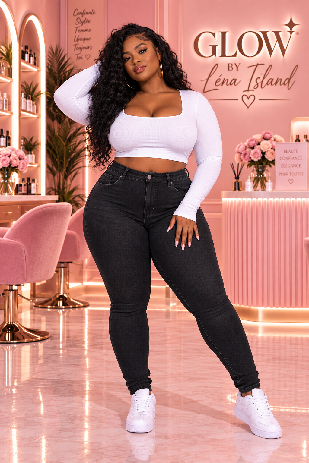 👖 Jean Sculptant Taille Haute « Curve » ✨