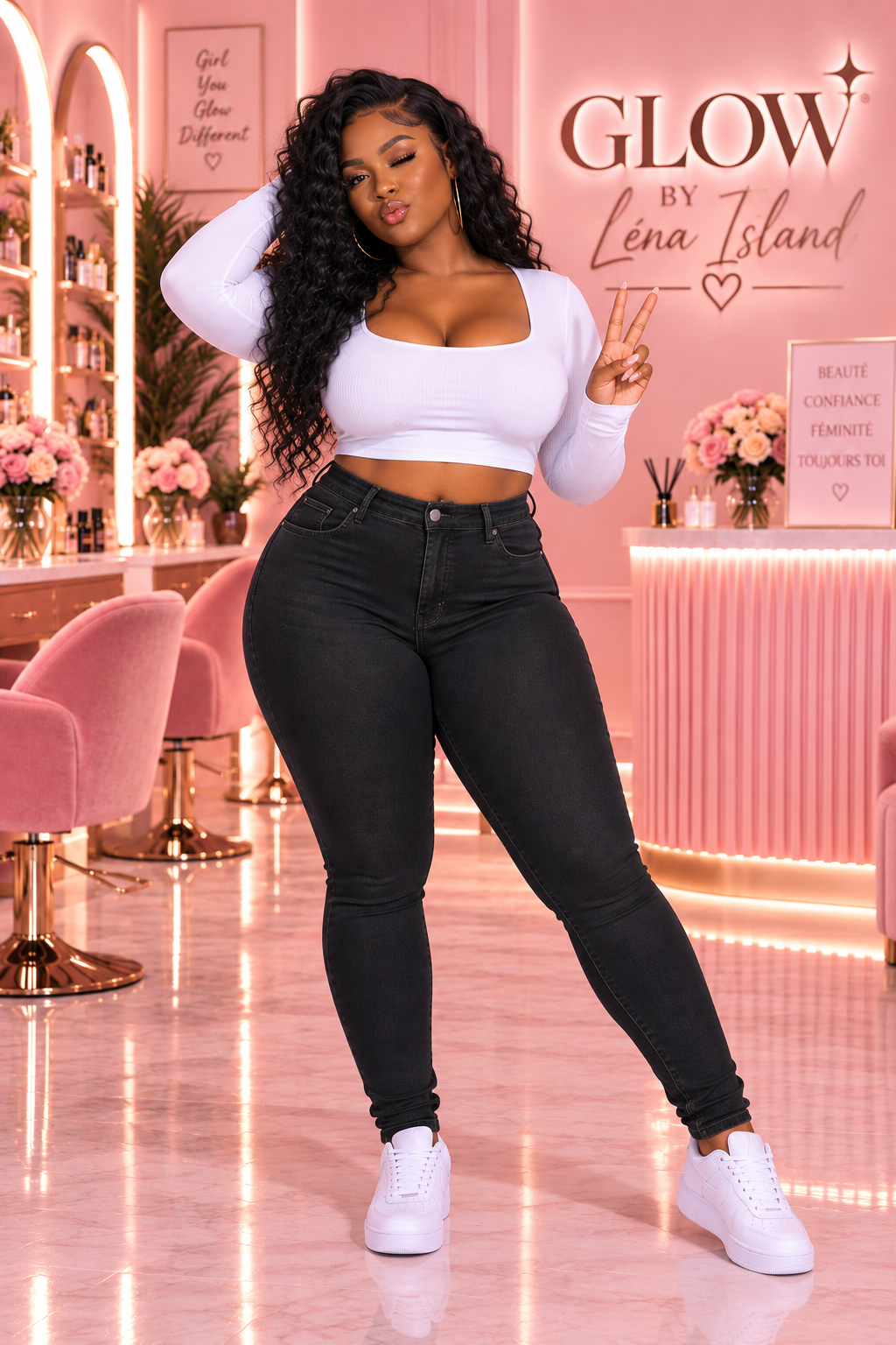 👖 Jean Sculptant Taille Haute « Curve » ✨