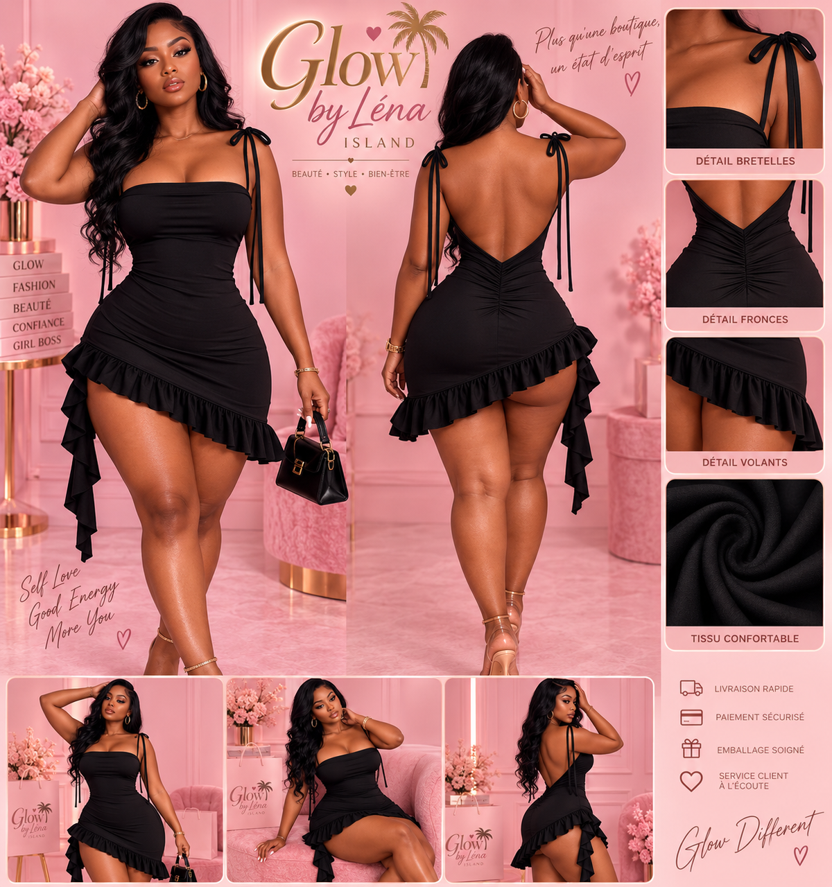 🖤 Robe « Black Diva » ✨🔥
