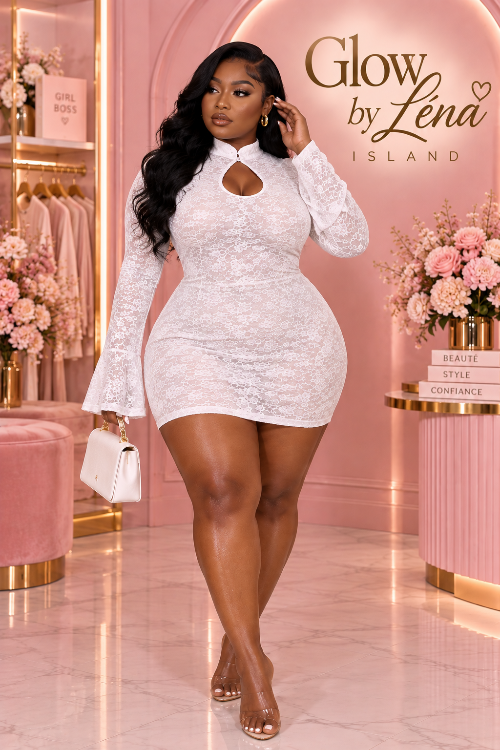 ✨ Robe Blanche Satinée Élégance ✨