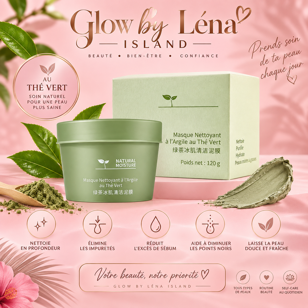 🍵 Masque à l’Argile au Thé Vert – Soin Purifiant