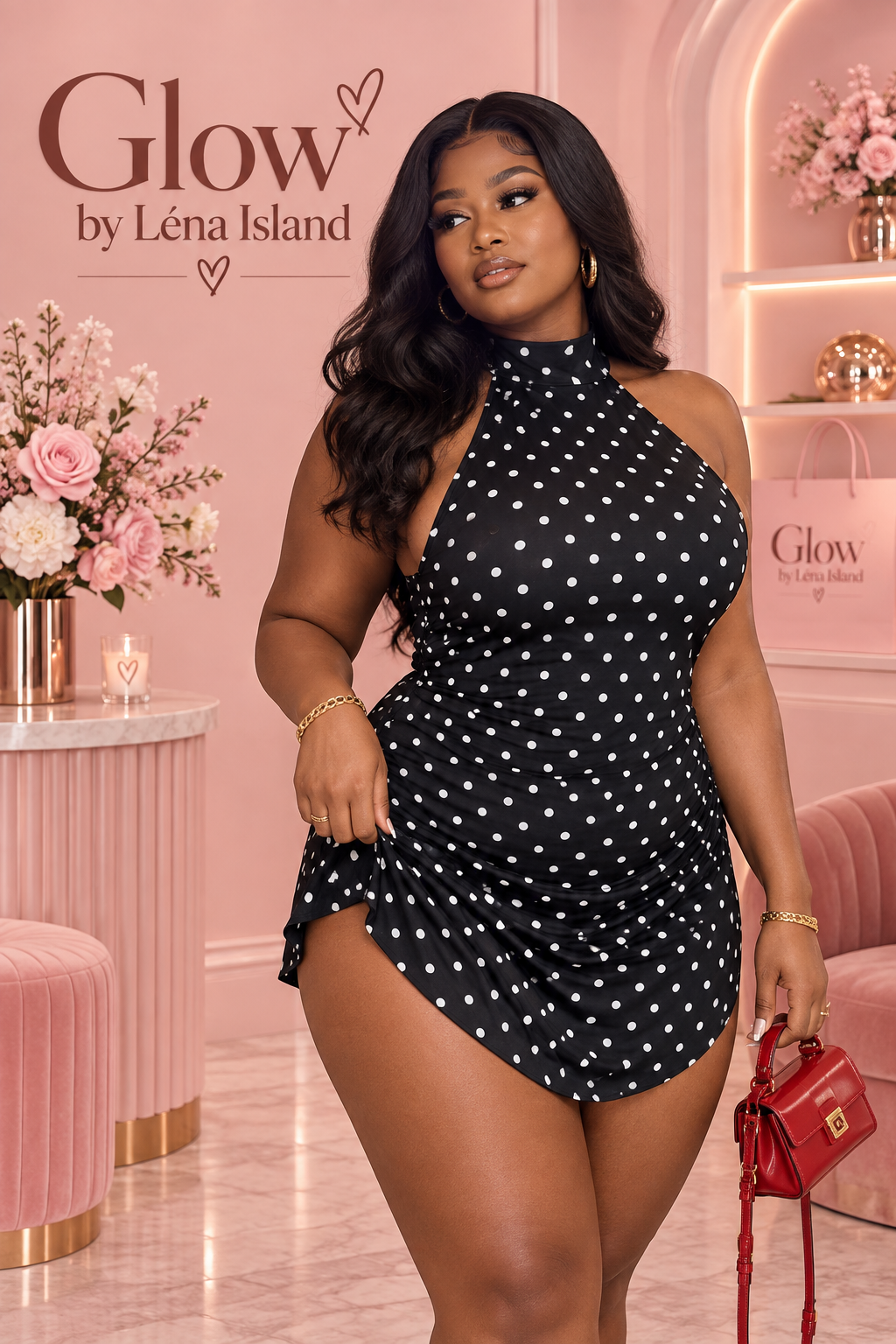 ❤️ Robe  à Pois Y2K – Élégante & Féminine ✨