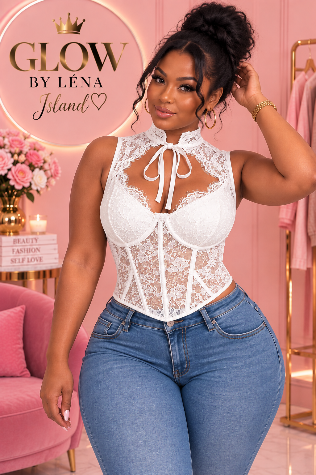 🤍 Top Corset Mini à Nœud – Élégance & Féminité ✨