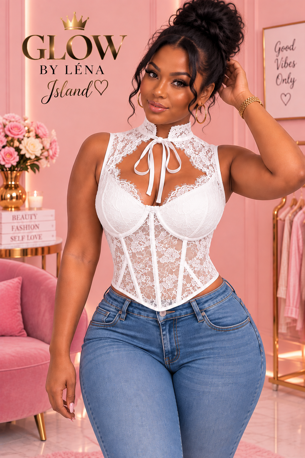 🤍 Top Corset Mini à Nœud – Élégance & Féminité ✨