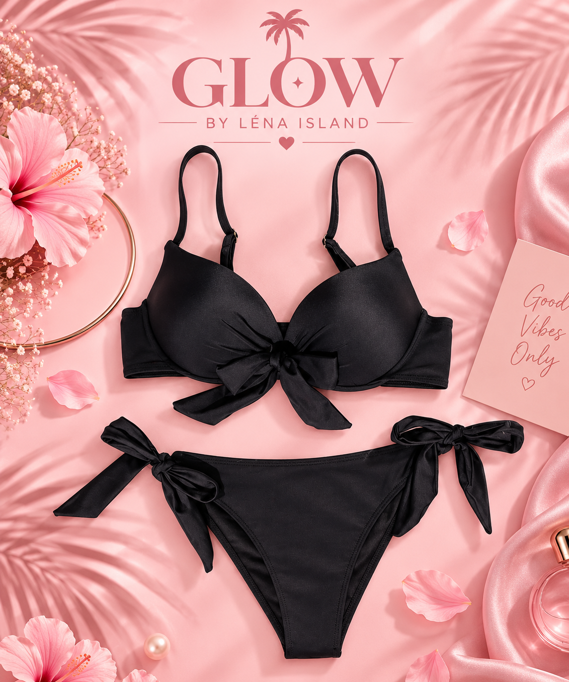 🦋 Bikini 2 Pièces Push-Up Noué – Sexy & Élégant 💕🌴