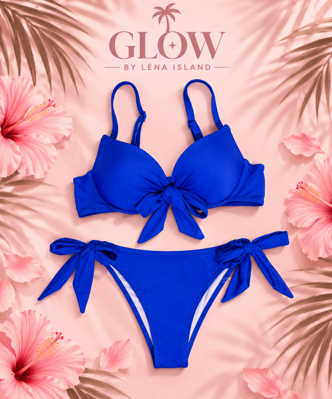 🦋 Bikini 2 Pièces Push-Up Noué – Sexy & Élégant 💕🌴